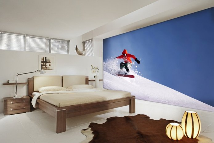snowboarder na stoku