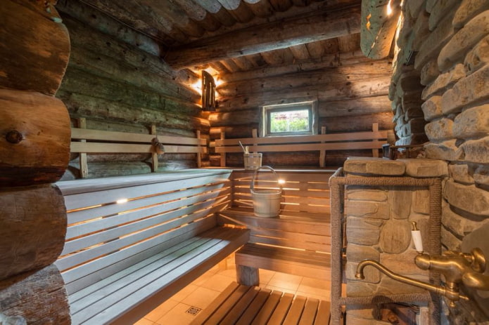 łaźnia w stylu chalet