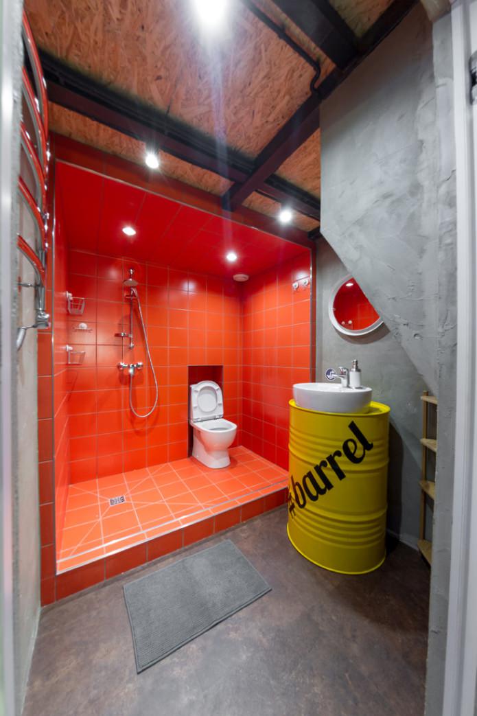 łazienka w stylu loft