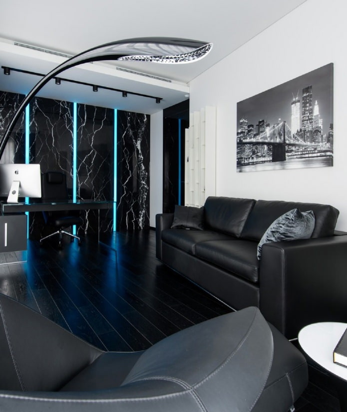 salon w stylu high-tech