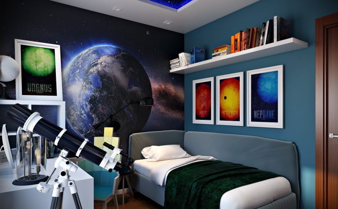 Tapeta 3D kosmos do pokoju nastolatka