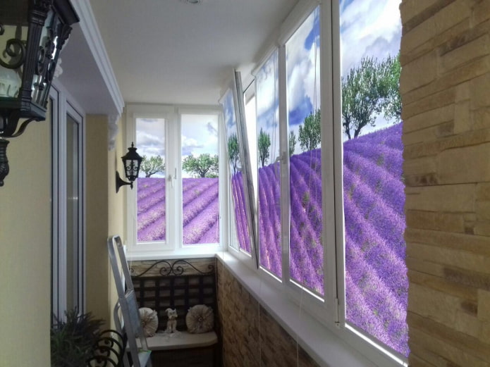 Rolety 3D z obrazami pól prowansalskich