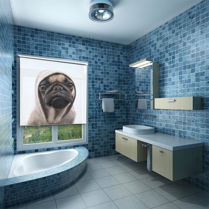 Zasłony 3D w łazience