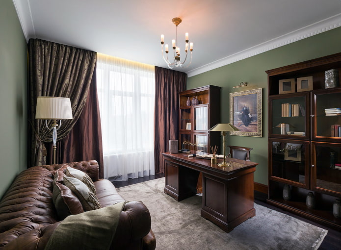 skórzana sofa w salonie
