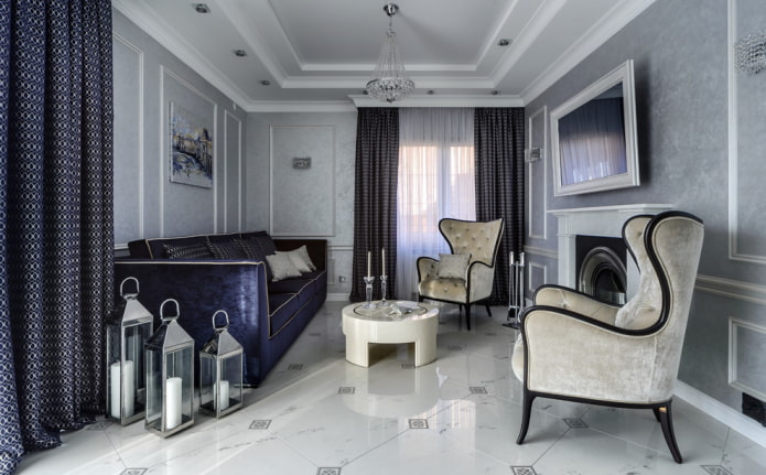 Wykończenie podłogi we wnętrzu w stylu Art Deco