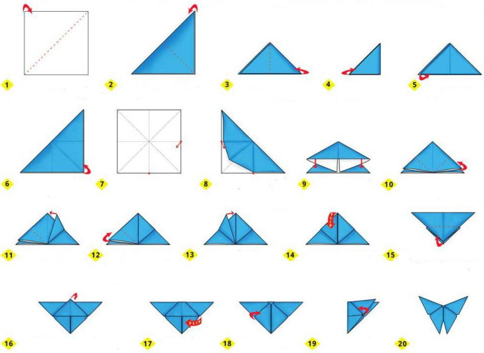 jak złożyć motyla origami