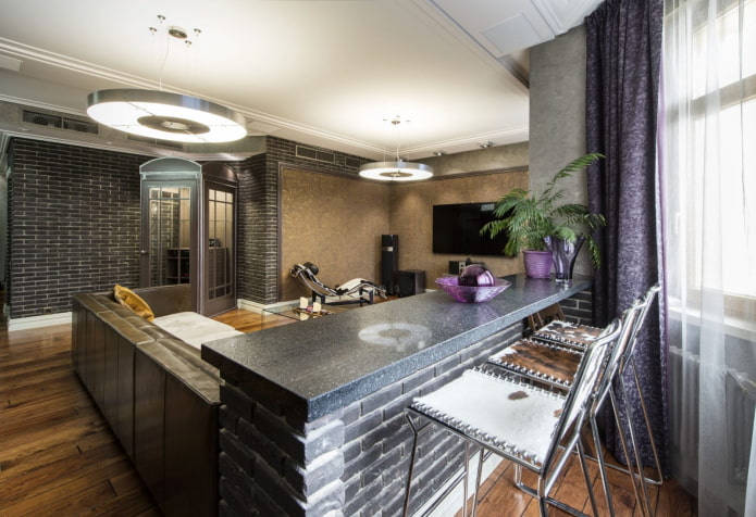 bar w holu w stylu loft