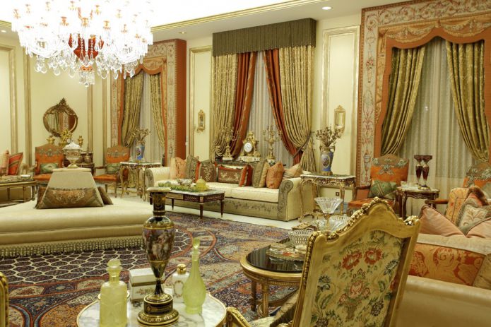 salon w stylu barokowym