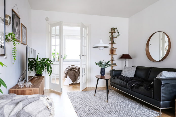 salon w stylu skandynawskim