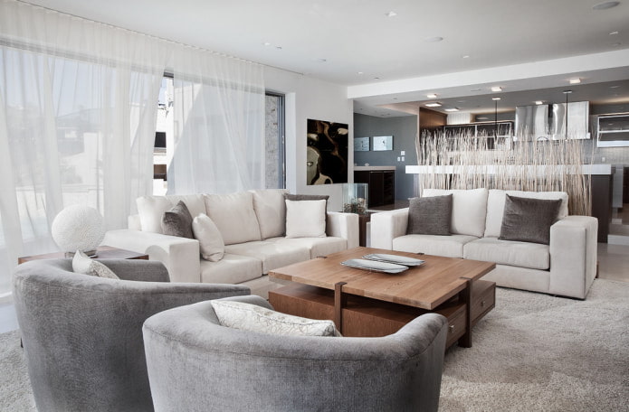 Biało-beżowa sofa