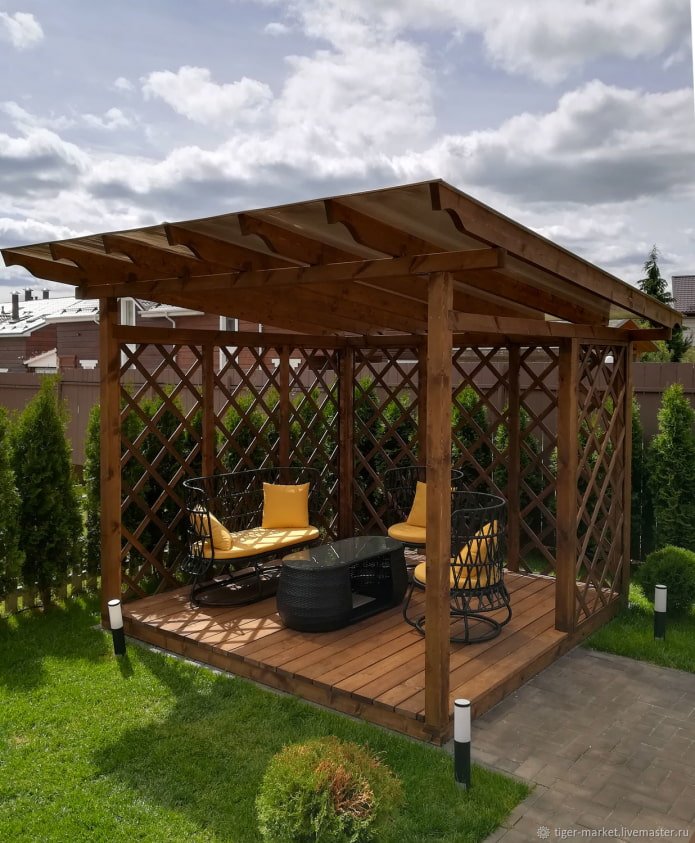 pergola przy domku letniskowym