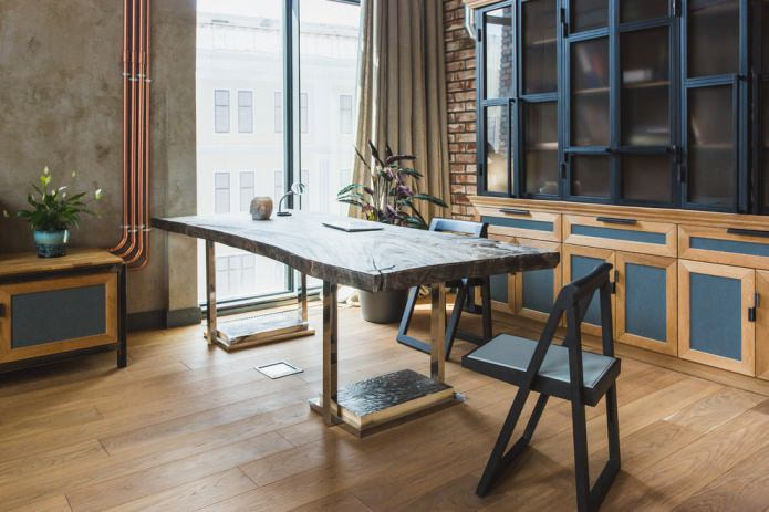 kuchnia-jadalnia w stylu loft
