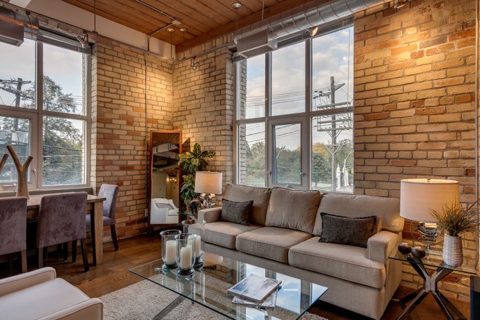salon w stylu loft