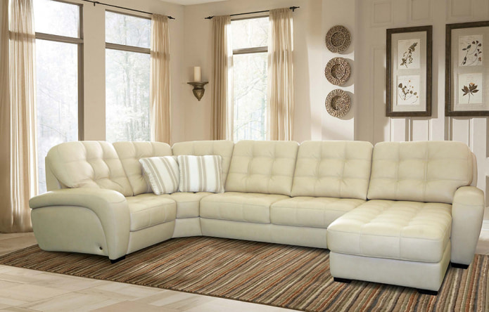 eko-skórzana sofa
