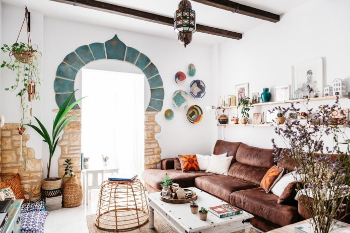 salon w stylu boho