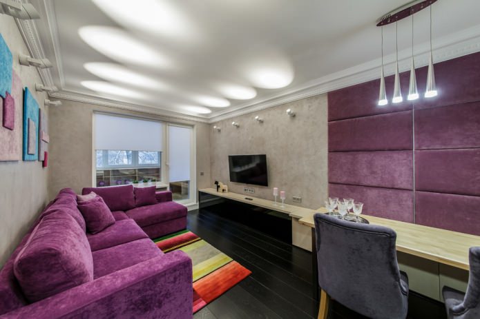 ciemny laminat w salonie