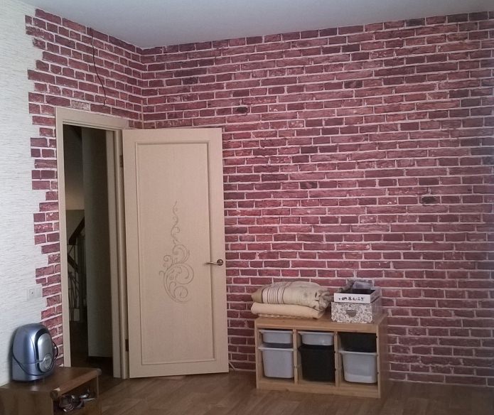Tapeta z czerwonej cegły