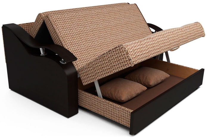 sofa akordeonowa z podłokietnikami