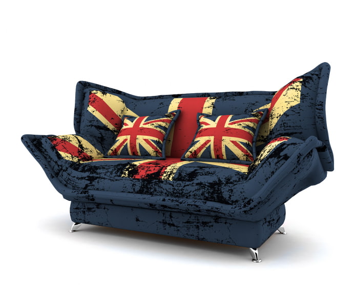 sofa z nadrukiem