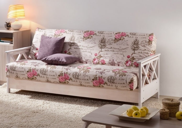 składana sofa w stylu prowansalskim