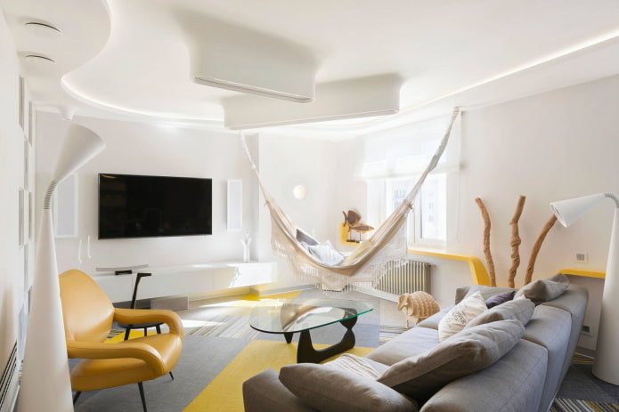 Salon z hamakiem