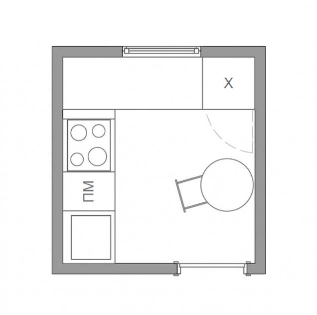 Plan kuchni 4 metrów kwadratowych