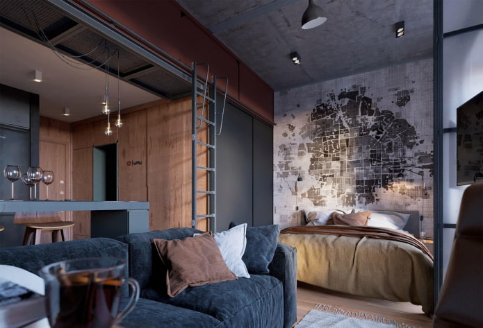 kolorystyka wnętrza apartamentu typu studio