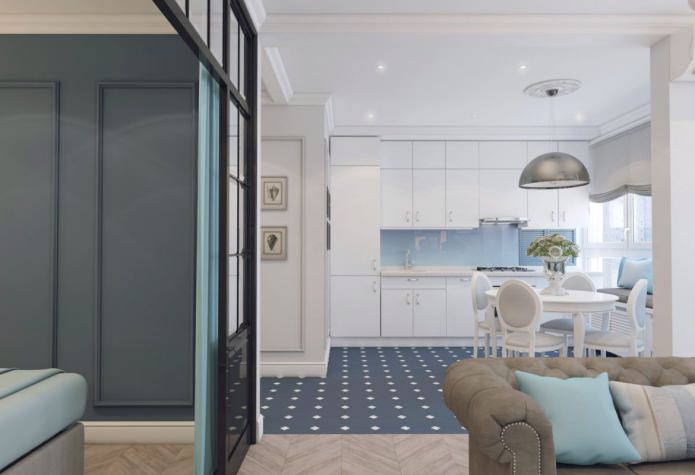 projekt apartamentu w stylu neoklasycystycznym