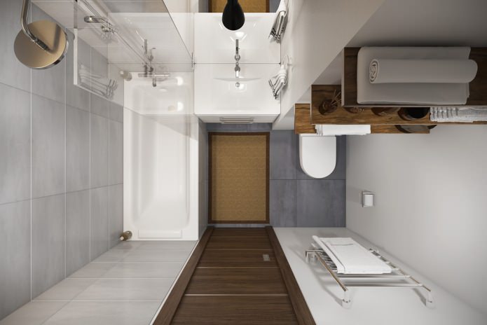 wnętrze łazienki w apartamencie typu studio