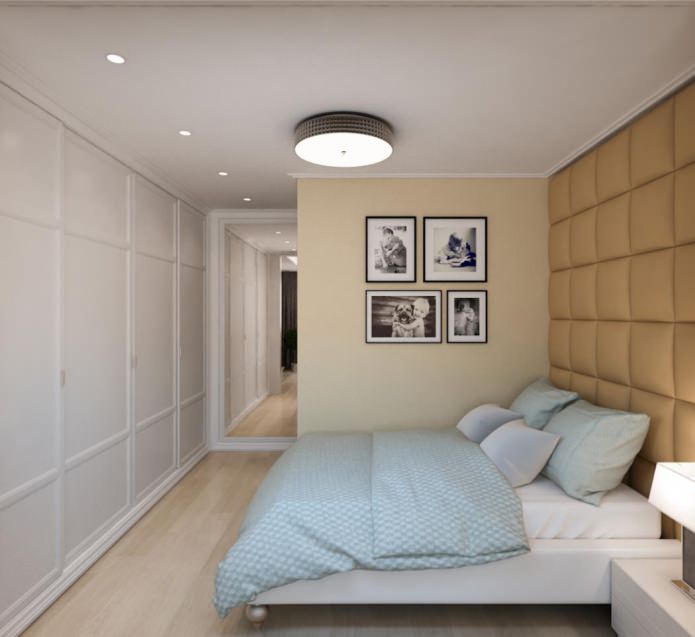 sypialnia w jednopokojowym mieszkaniu 50 m2