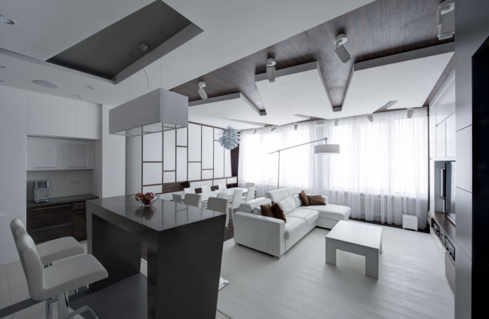 projekt sufitu w stylu high-tech
