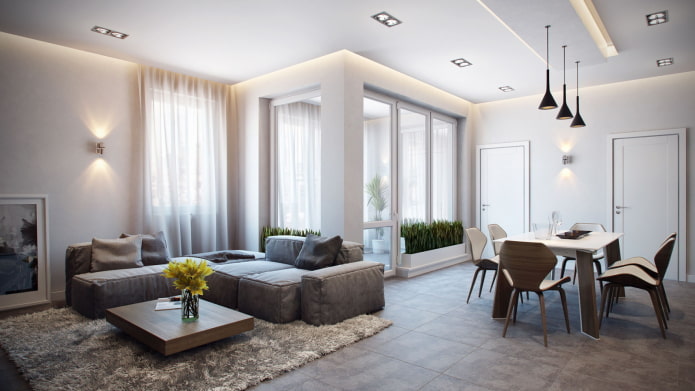 projekt sufitu w nowoczesnym stylu