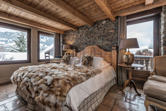 projekt sufitu w stylu chalet