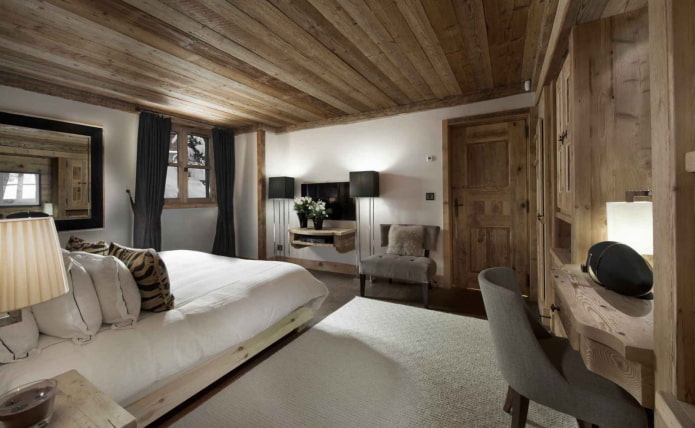 projekt sufitu w stylu chalet