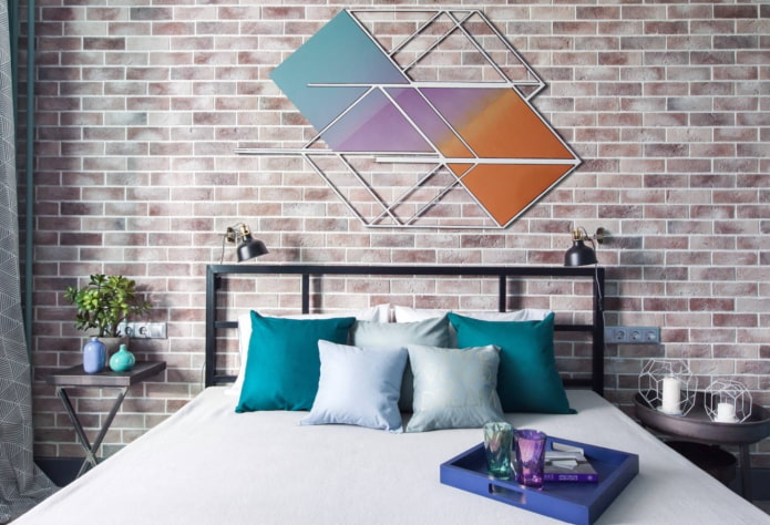 sypialnia w stylu loft