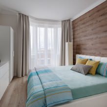 Projekt ściany w sypialni: wybór koloru, opcje wykończenia, 130 zdjęć we wnętrzu-7