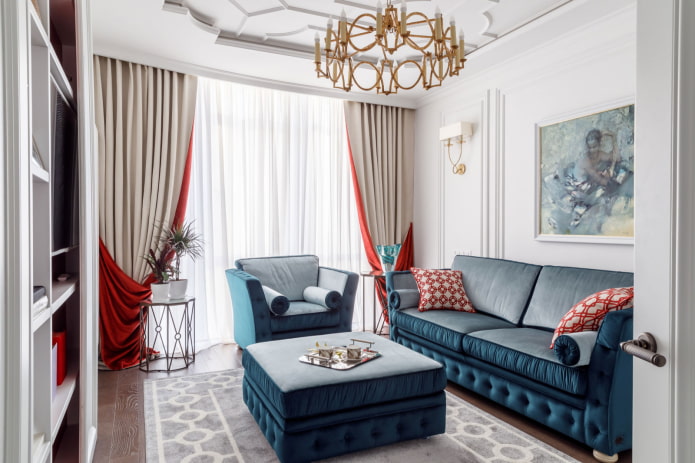 Salon w stylu neoklasycystycznym