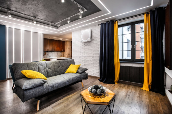 Salon w stylu loft