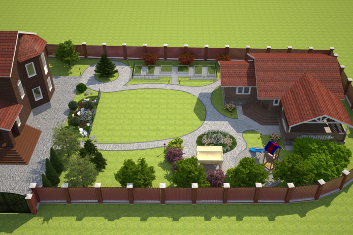 wydłużony projekt działki pod domek letniskowy