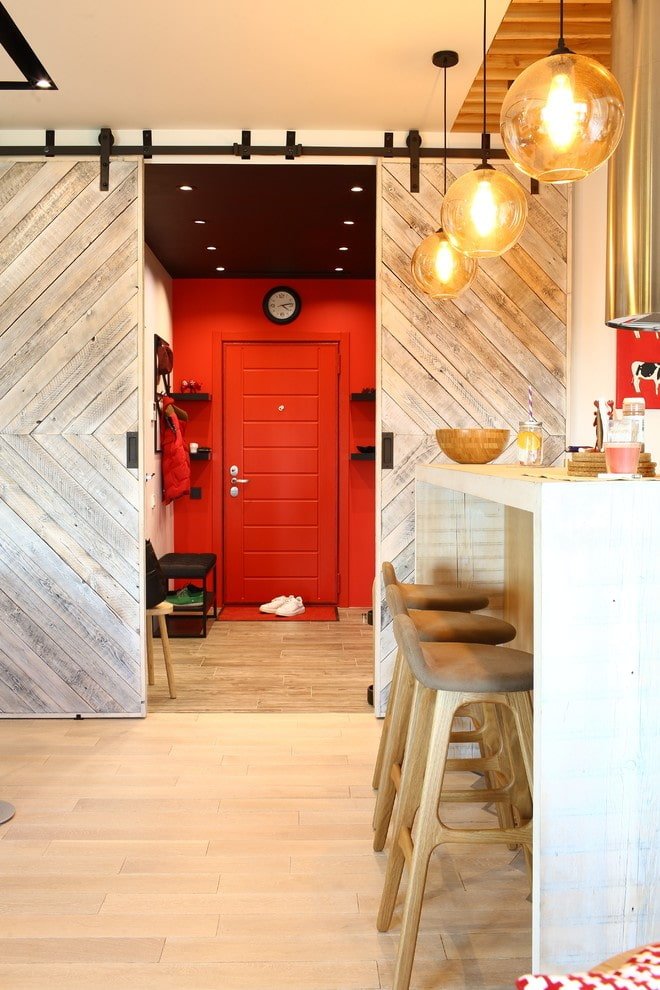 drzwi we wnętrzu w stylu loft