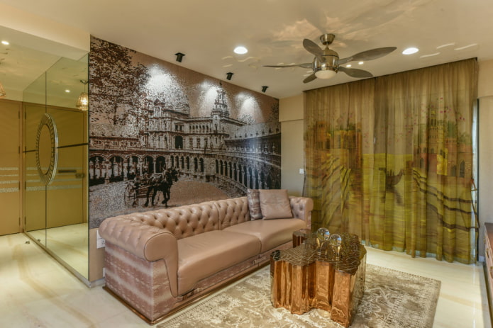 fototapeta w salonie