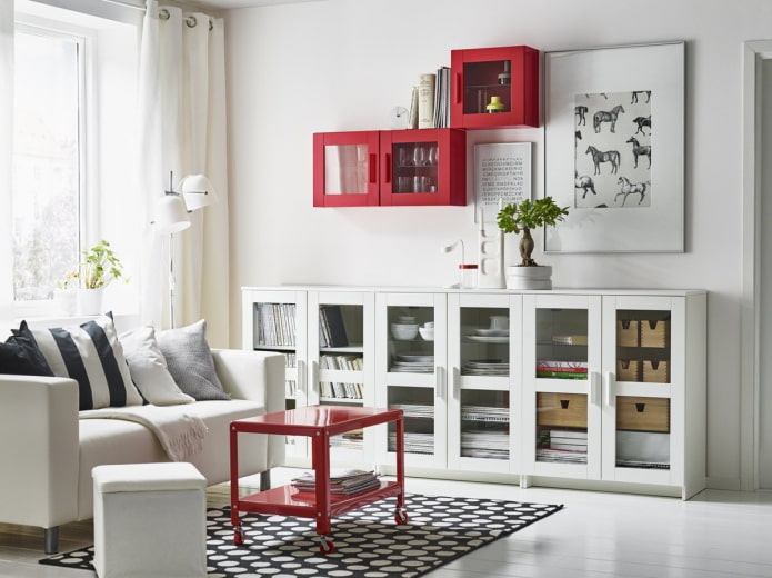 przechowywanie w salonie ikea