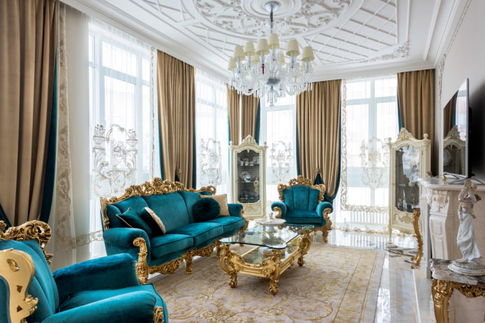 klasyczny salon z jasnymi akcentami