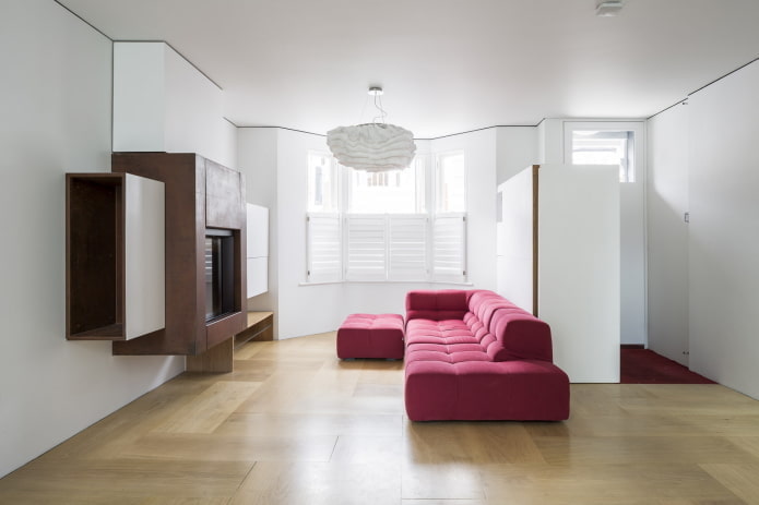 aranżacja wnętrza salonu w stylu minimalistycznym