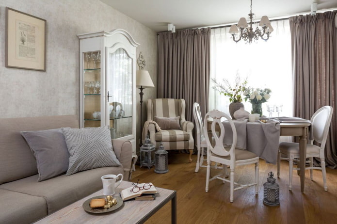 Elegancka Prowansja w nowoczesnym salonie