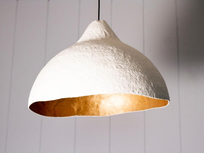 Lampa z papieru-mâché do kuchni