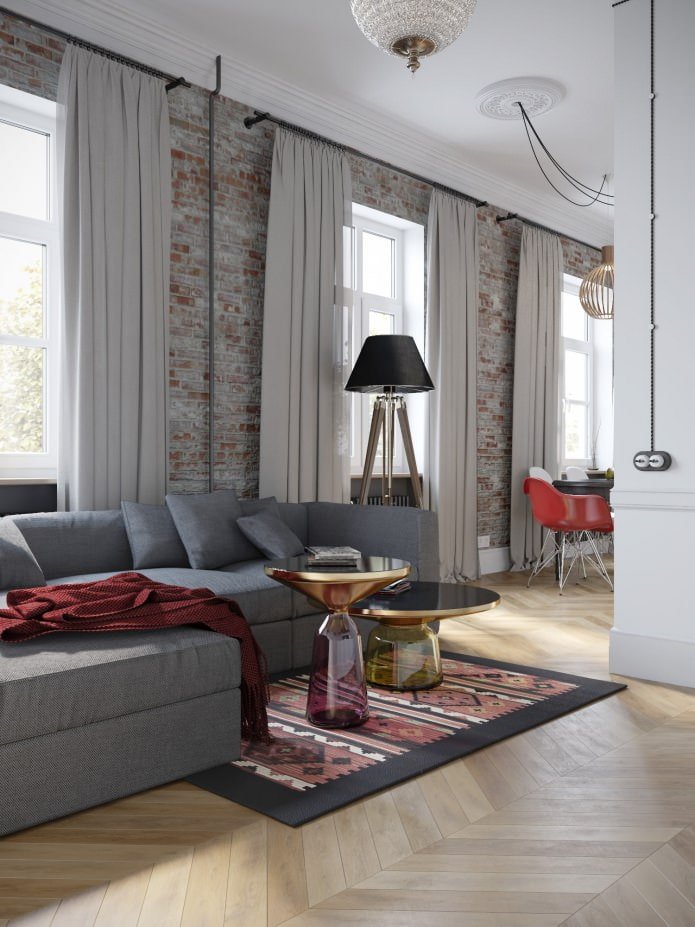 kuchnia-salon w 100 m2. projekt mieszkania