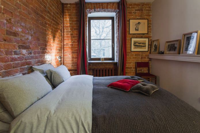 Sypialnia w stylu loft
