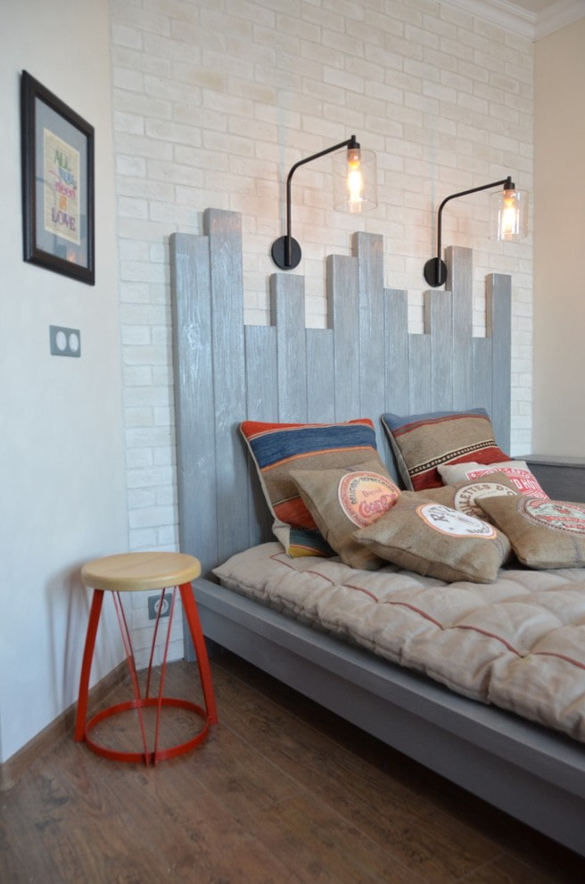sypialnia w stylu loft