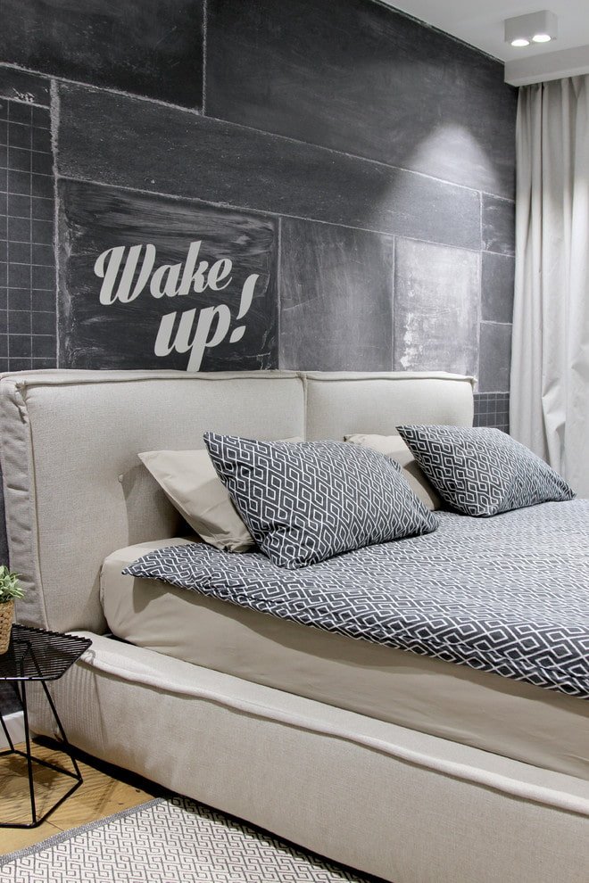 sypialnia w stylu loft